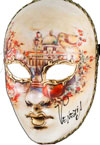 Venetian Mask with scenes from Venice