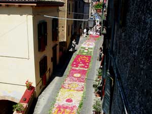 Amazing Floral Festival in Lubriano, Umbria