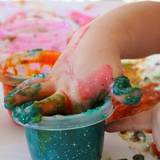 Make your own sparkly finger paints